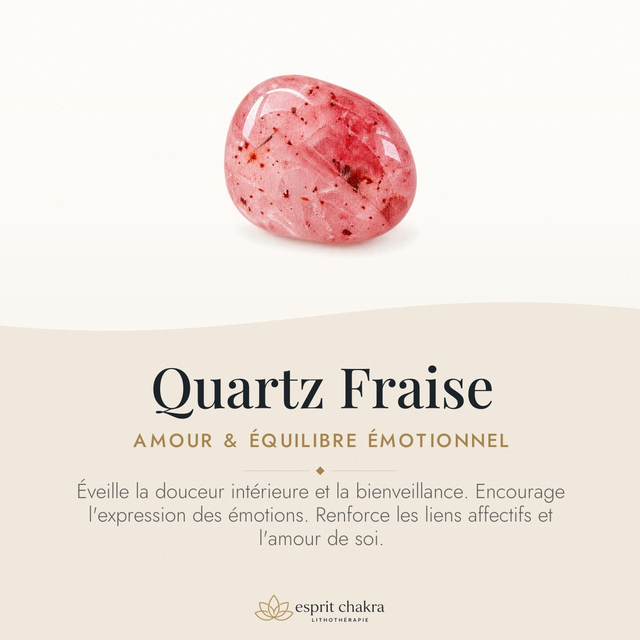 Bracelet Quartz Fraise 6 mm – Amour Rieur — vertus de la pierre