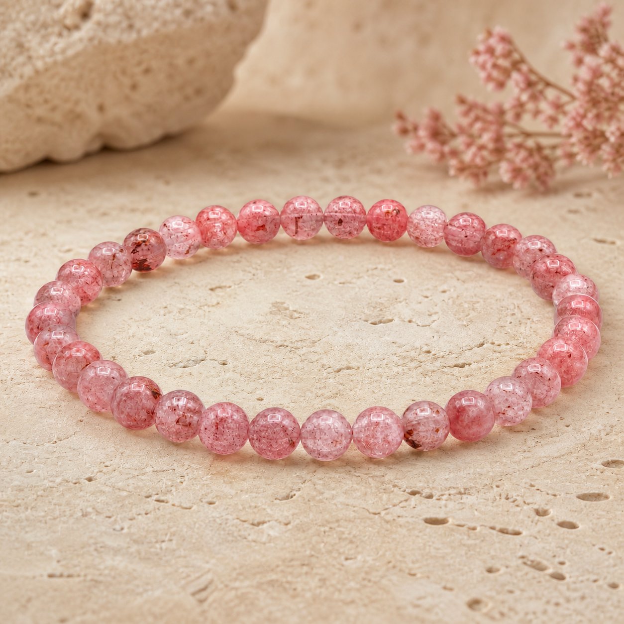 Bracelet Quartz Fraise 6 mm – Amour Rieur