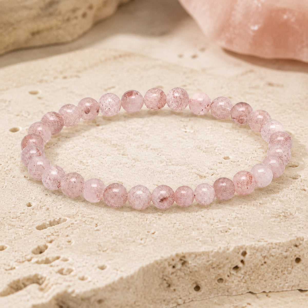 Bracelet Quartz Fraise 6 mm – Joie des Sentiments