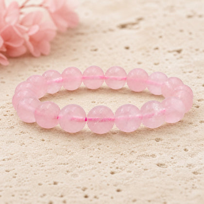 Bracelet Quartz Rose 10 mm – Apaisement du Cœur