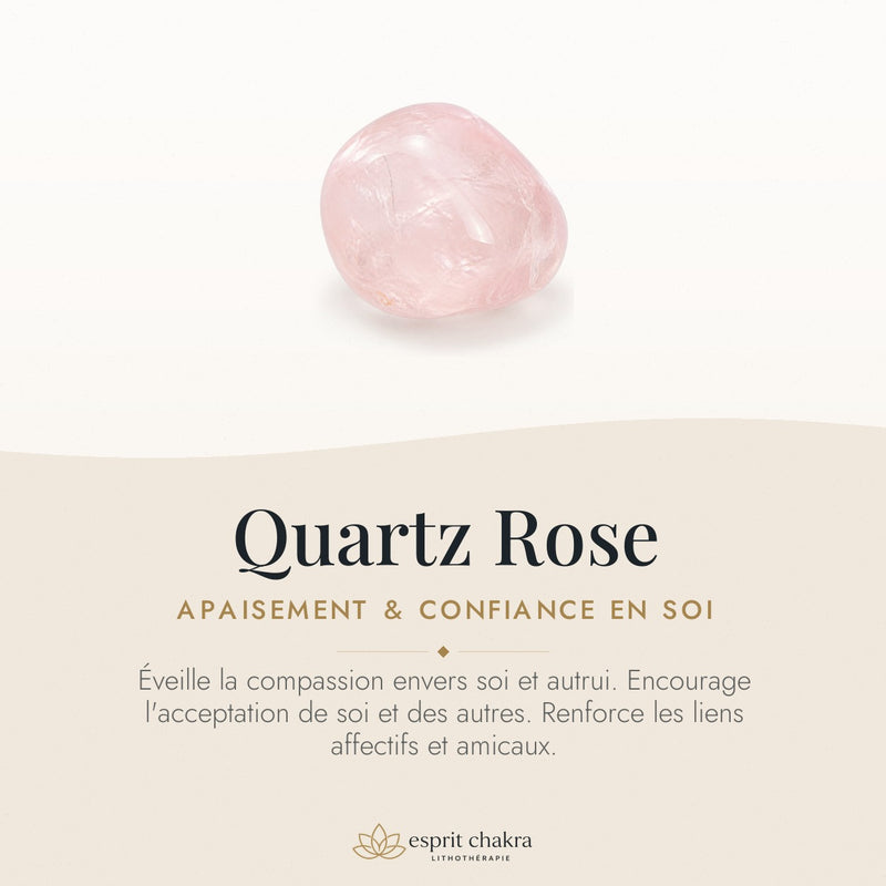 Bracelet Quartz Rose 4 mm – Tendresse envers Soi