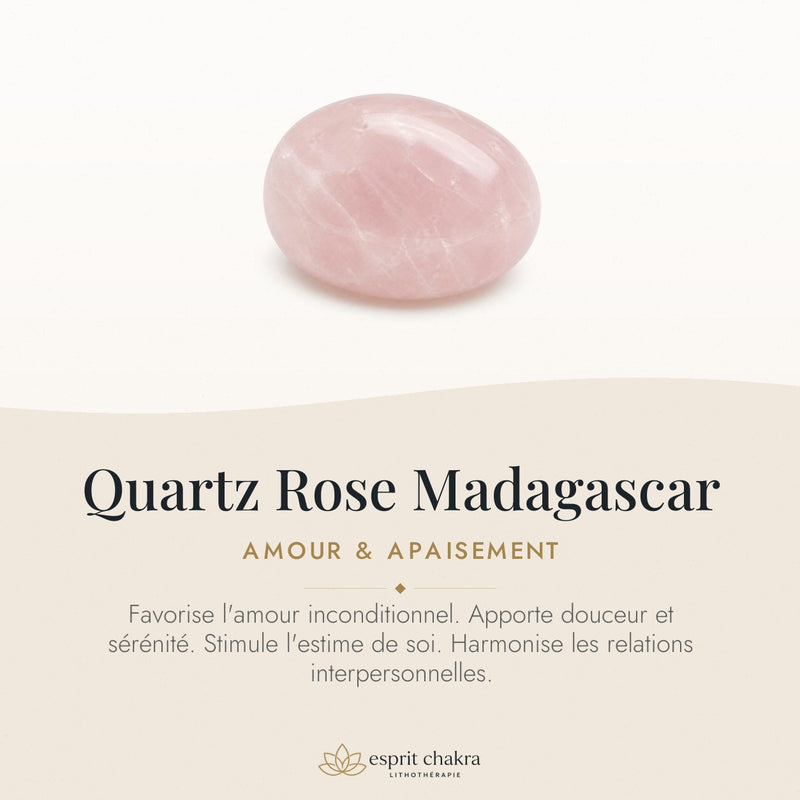 Bracelet Quartz Rose 6 mm – Attachement Chaleureux