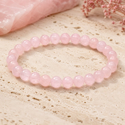 Bracelet Quartz Rose 6 mm – Douceur Fidèle