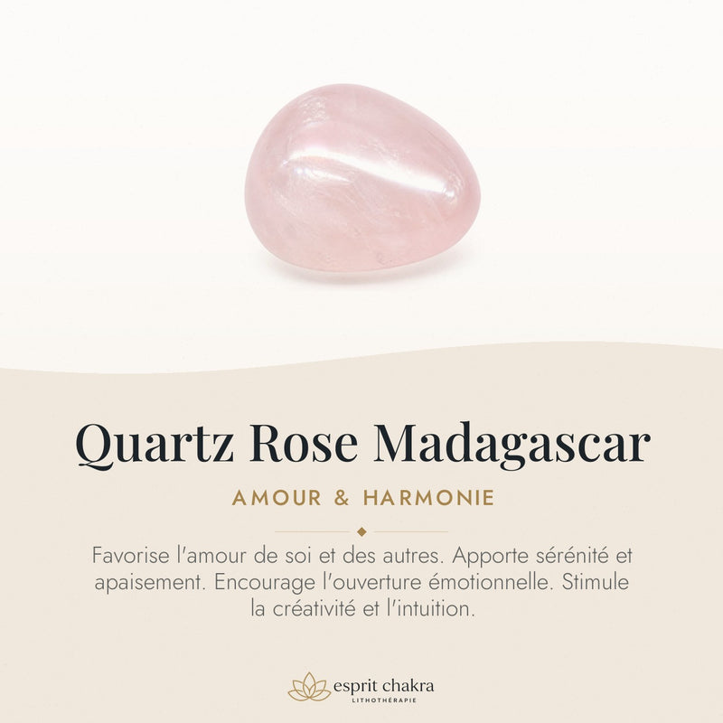 Bracelet Quartz Rose 8 mm – Joie Douce