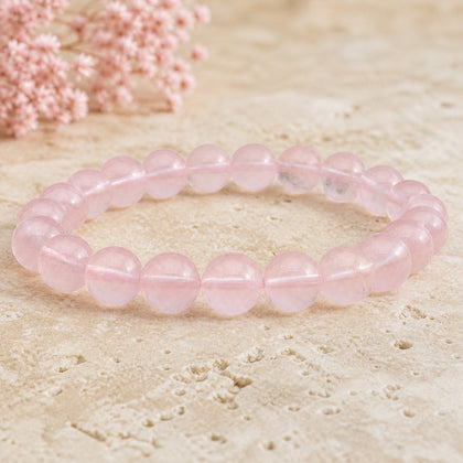 Bracelet Quartz Rose 8 mm – Joie Douce