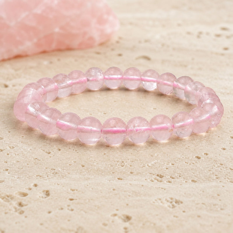 Bracelet Quartz Rose 8 mm – Joie Simple