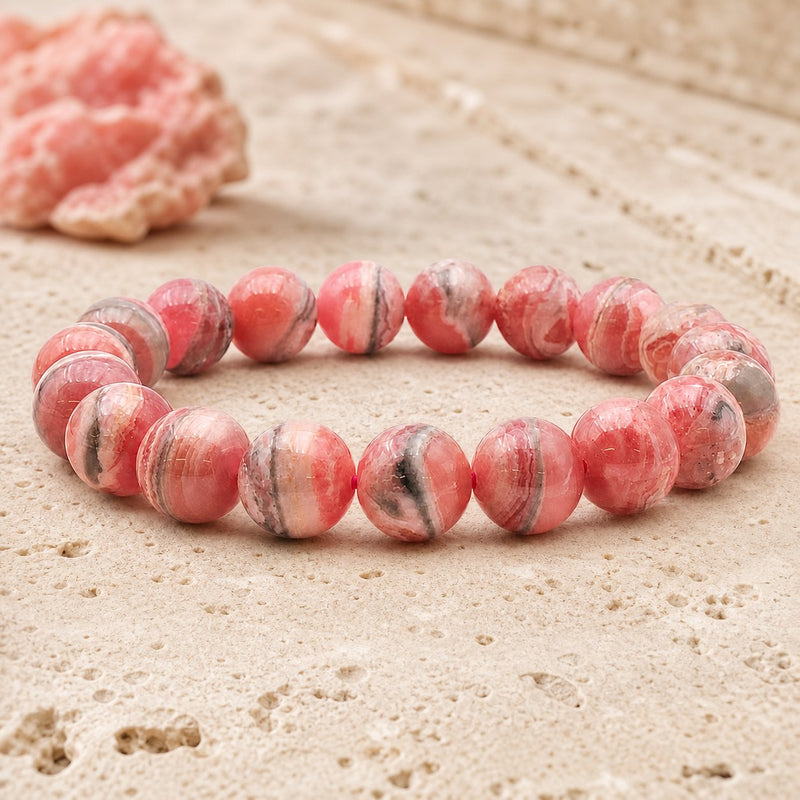 Bracelet Rhodochrosite 10 mm – Amour Joyeux