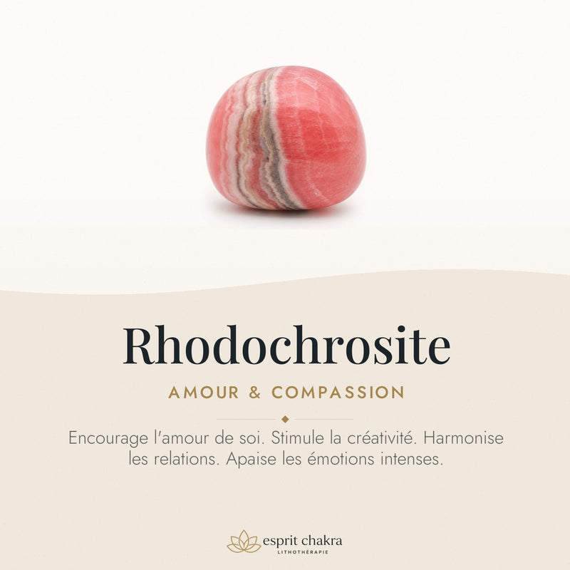 Bracelet Rhodochrosite 10 mm – Mémoire Tendre