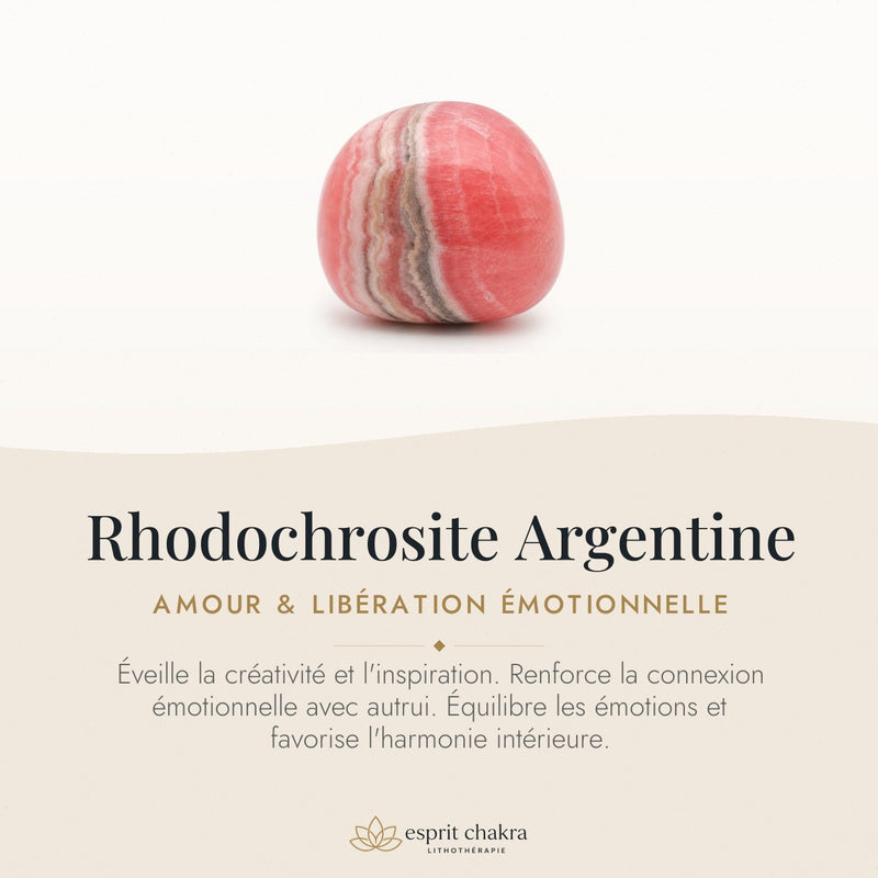 Bracelet Rhodochrosite 10 mm – Réconciliation Douce