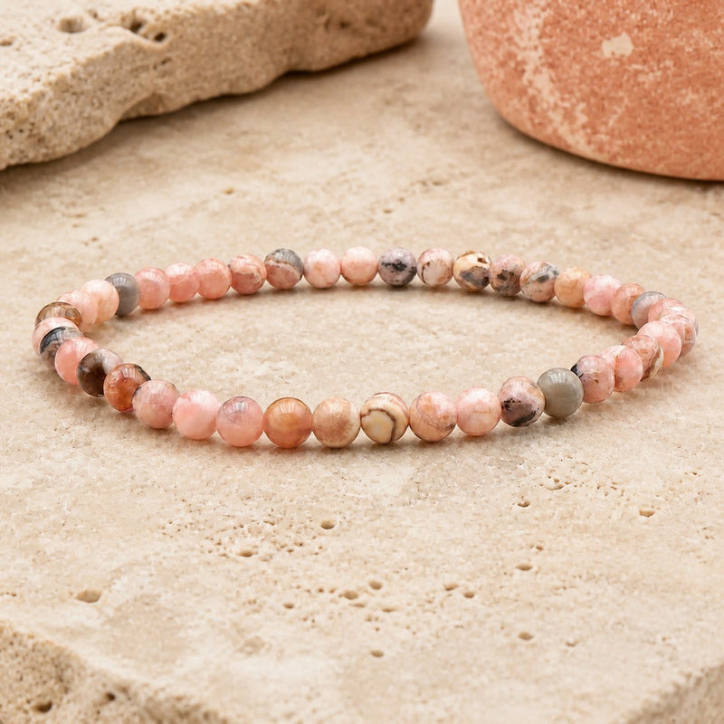 Bracelet Rhodochrosite 4 mm – Douceur du Souvenir