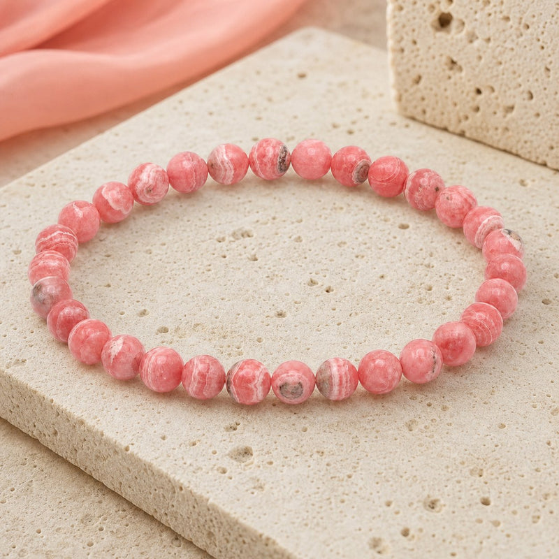 Bracelet Rhodochrosite 6 mm – Joie Paisible