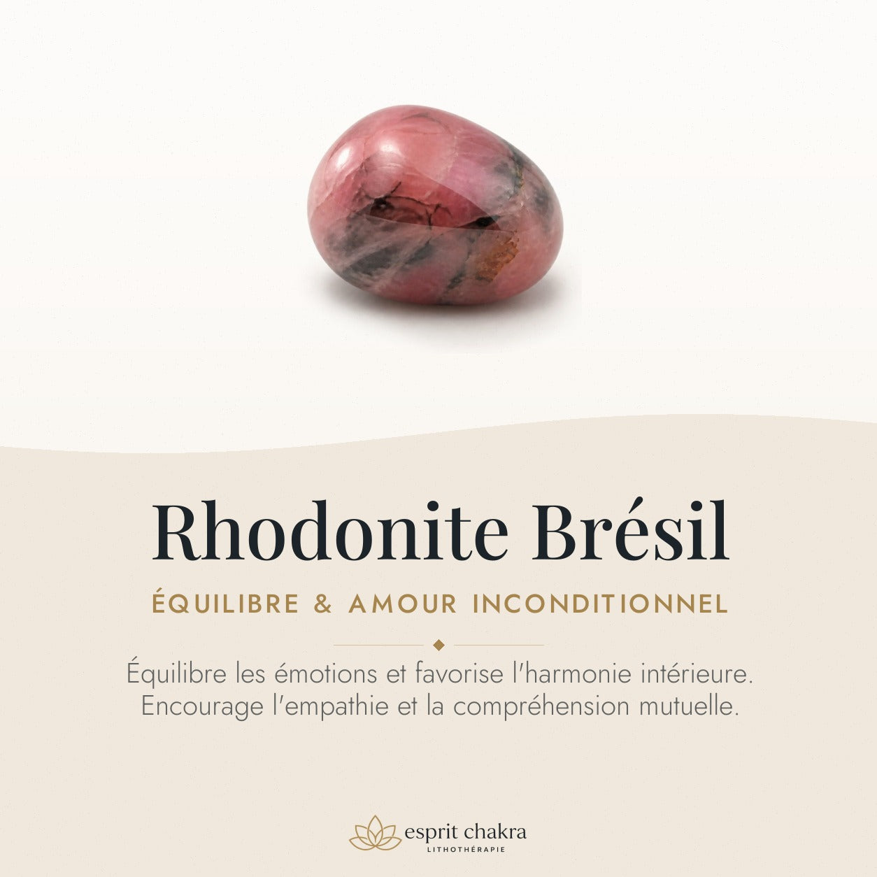 Bracelet Rhodonite 6 mm – Force de l’Amour — vertus de la pierre