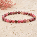 Bracelet Rhodonite 6 mm – Force de l’Amour