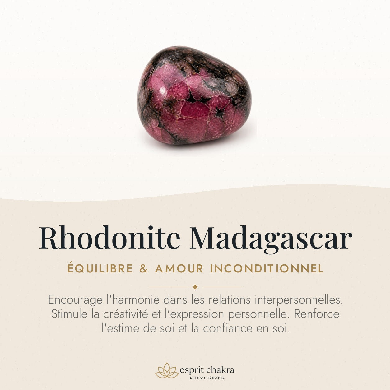 Bracelet Rhodonite 6 mm – Paix du Cœur — vertus de la pierre
