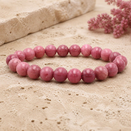 Bracelet Rhodonite 8 mm – Apaisement des Blessures