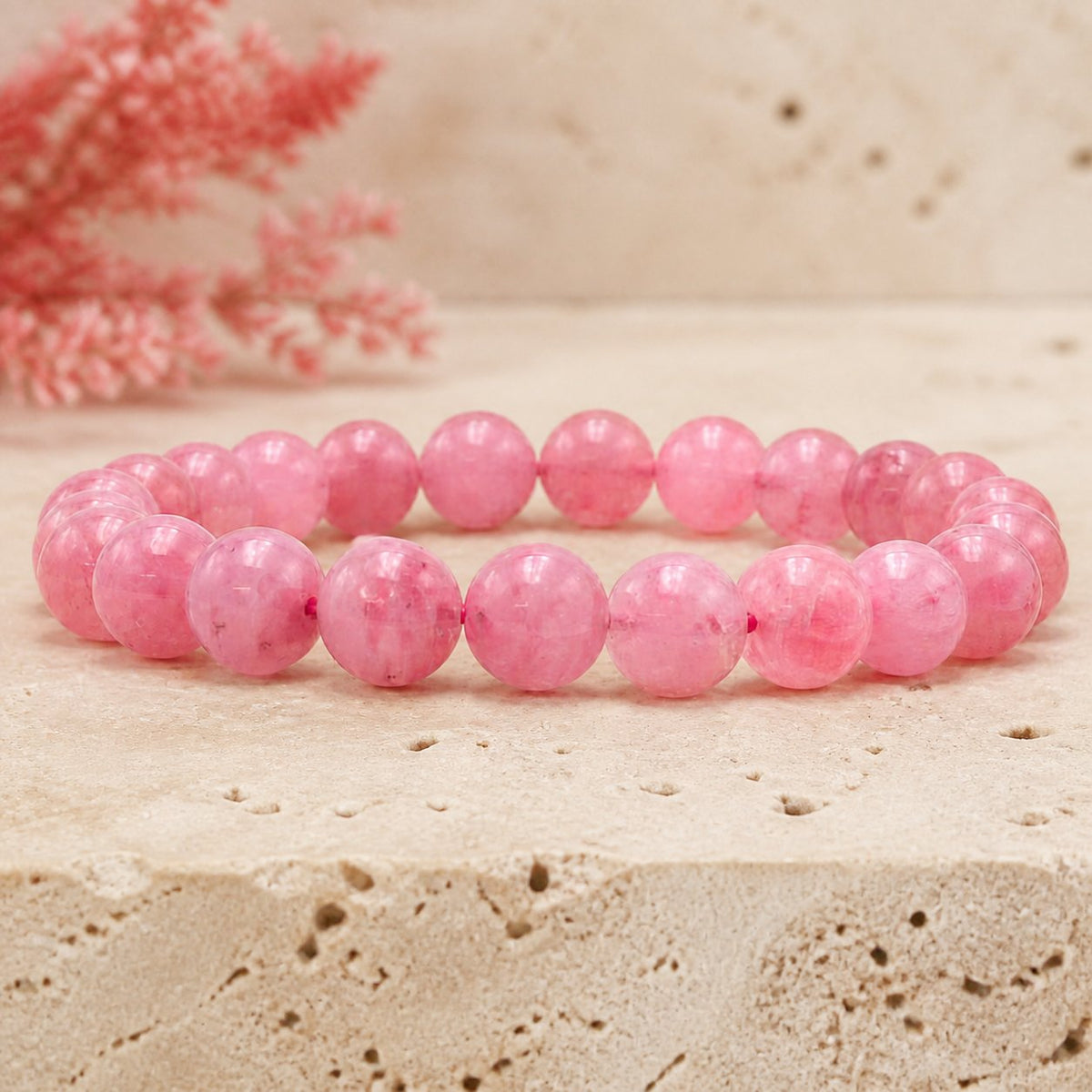 Bracelet Rhodonite 8 mm – Calme des Emportements