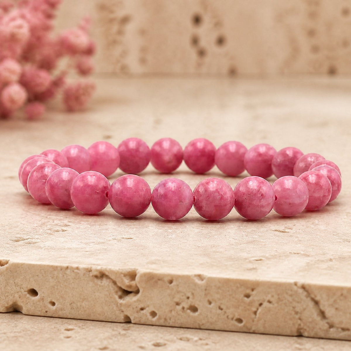 Bracelet Rhodonite 8 mm – Rêve Doux