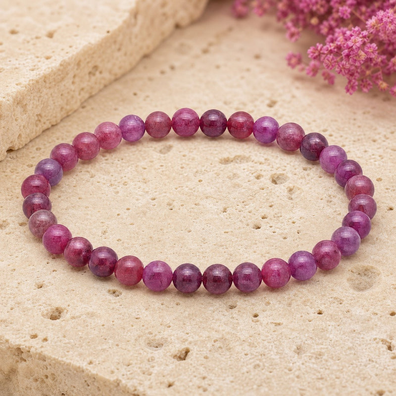 Bracelet Rubis 6 mm – Désir Audacieux