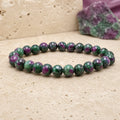 Bracelet Rubis sur Fuschite 8 mm – Amour Vif