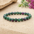 Bracelet Rubis sur Fuschite 8 mm – Équilibre de la Passion