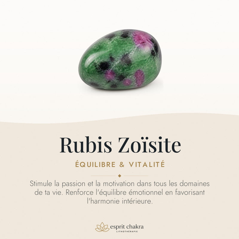Bracelet Rubis Zoïsite 6 mm – Renouveau Vif