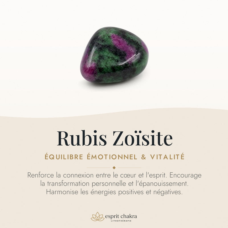 Bracelet Rubis Zoïsite 8 mm – Renaissance Joyeuse
