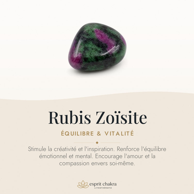 Bracelet Rubis Zoïsite 8 mm – Vigueur de l’Espérance
