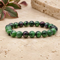 Bracelet Rubis Zoïsite 8 mm – Vigueur de l’Espérance