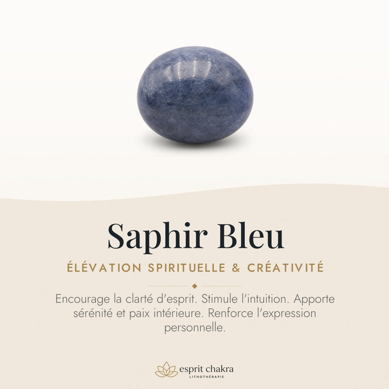 Bracelet Saphir Bleu 10 mm – Élévation de la Pensée