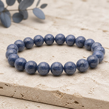 Bracelet Saphir Bleu 10 mm – Élévation de la Pensée