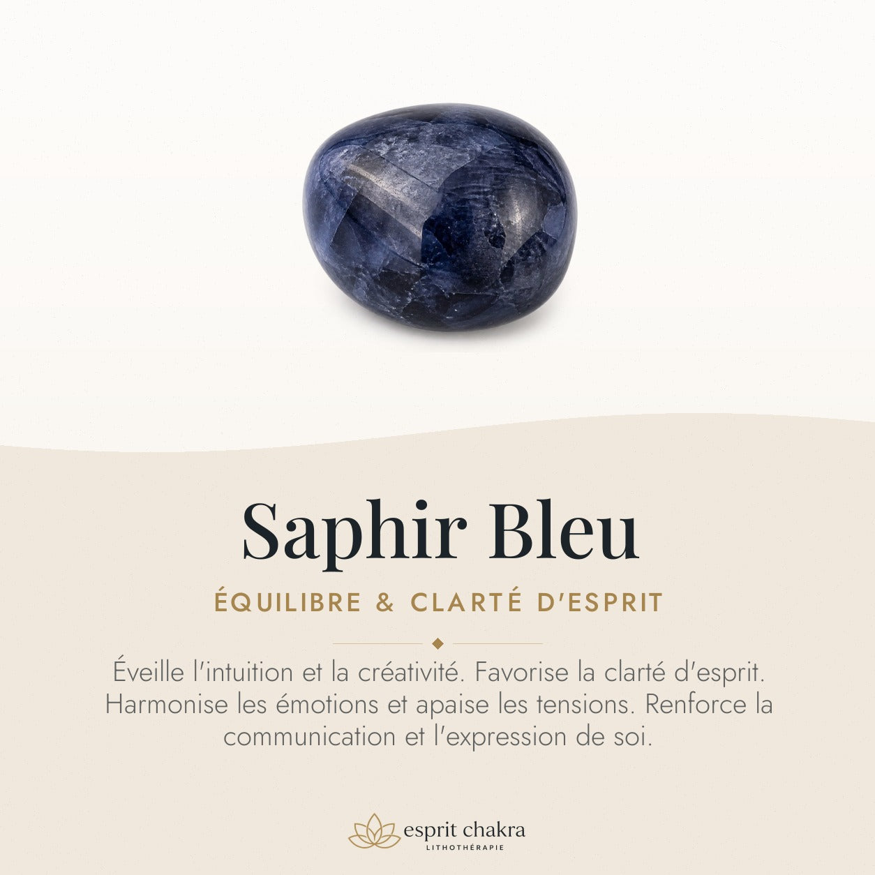 Bracelet Saphir Bleu 6 mm – Sagesse Claire — vertus de la pierre