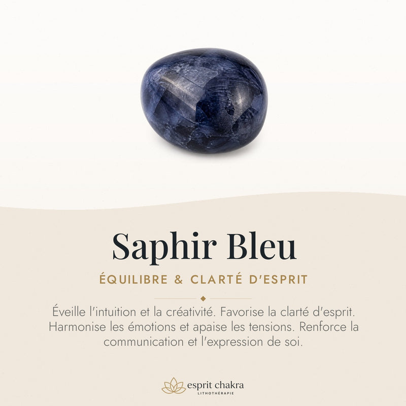 Bracelet Saphir Bleu 6 mm – Sagesse Claire