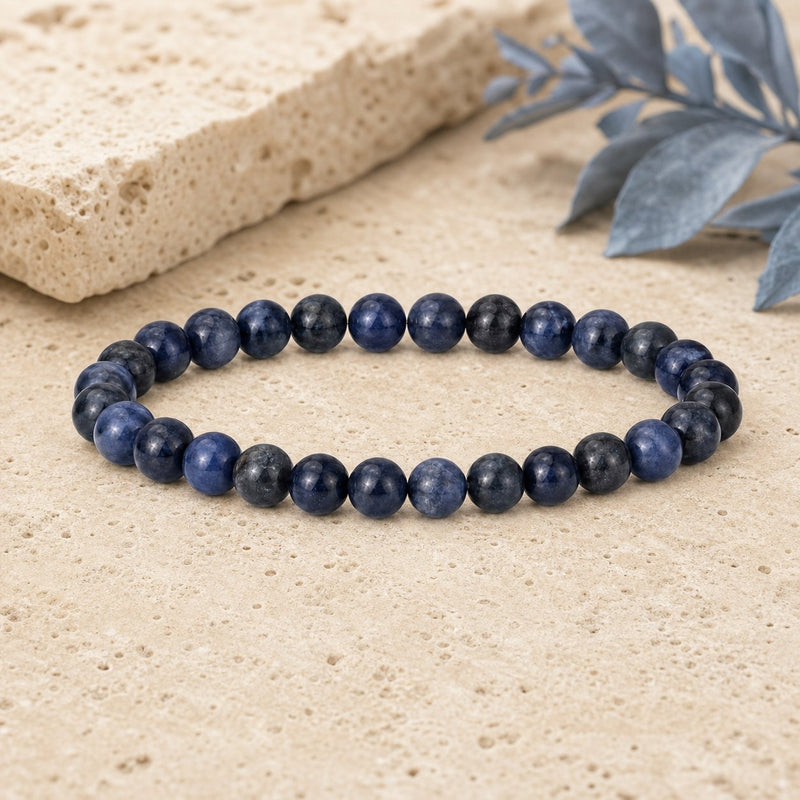 Bracelet Saphir Bleu 6 mm – Sagesse Claire