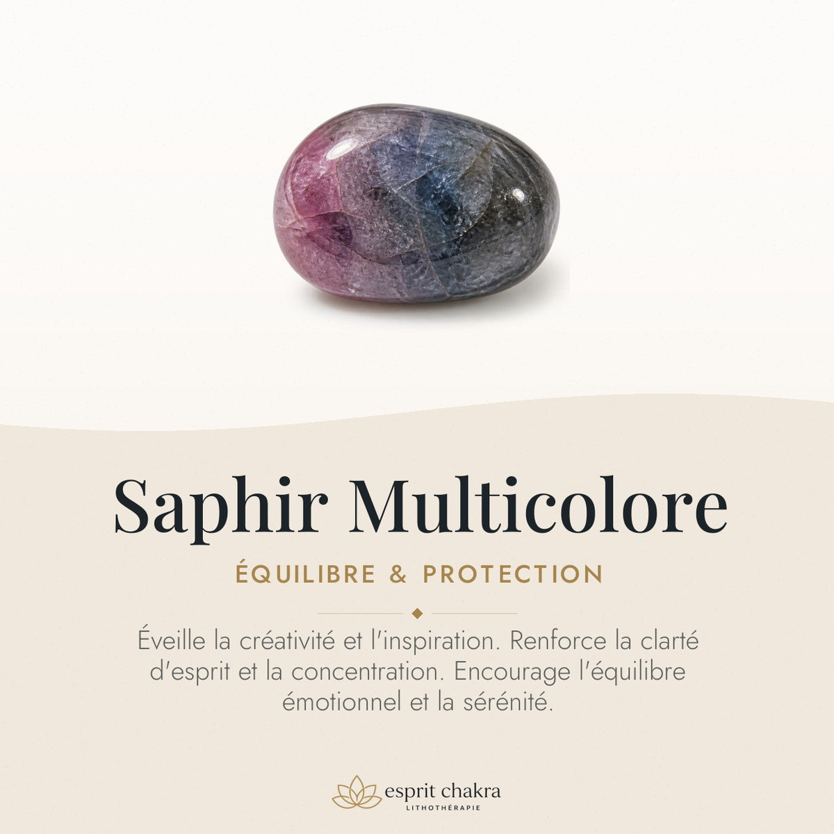 Bracelet Saphir Multicolore 6 mm – Équilibre des Envies — vertus de la pierre
