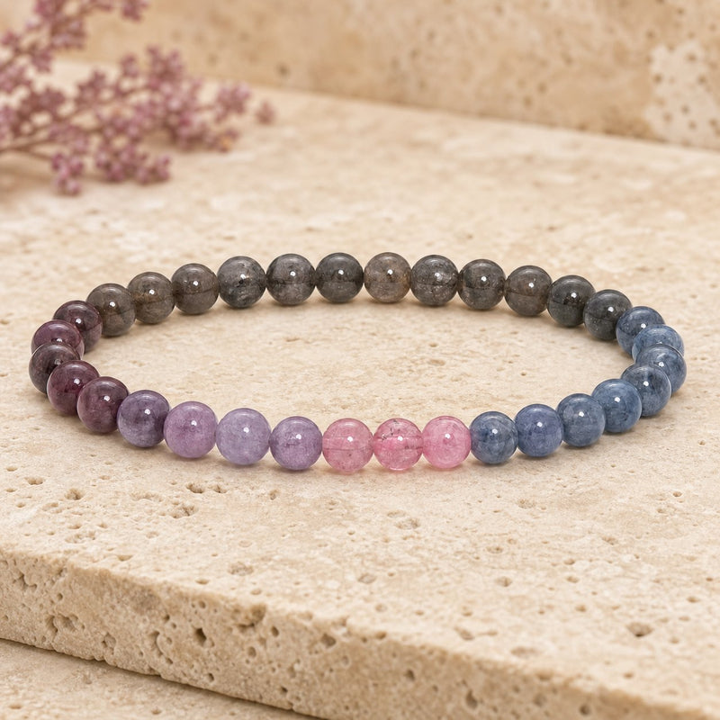 Bracelet Saphir Multicolore 6 mm – Équilibre des Envies