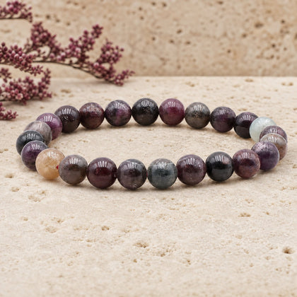 Bracelet Saphir Multicolore 8 mm – Rêve Léger