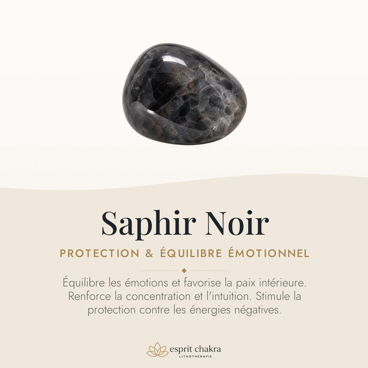Bracelet Saphir Noir 6 mm – Abri de l’Épreuve — vertus de la pierre
