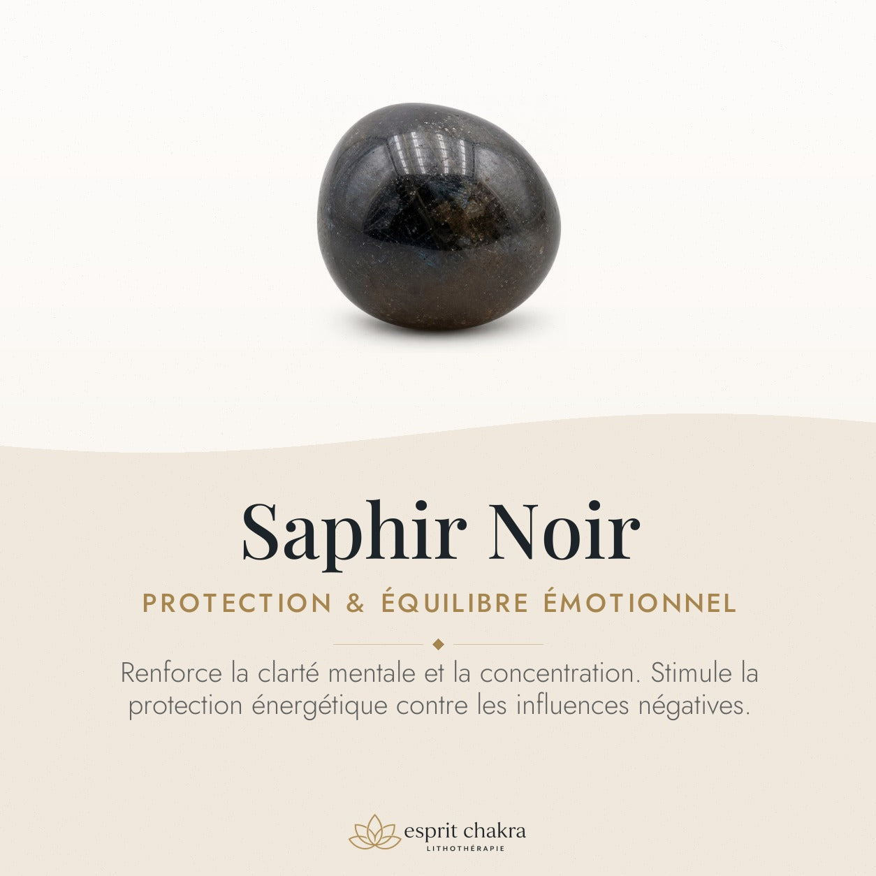 Bracelet Saphir Noir 8 mm – Songe Doux — vertus de la pierre