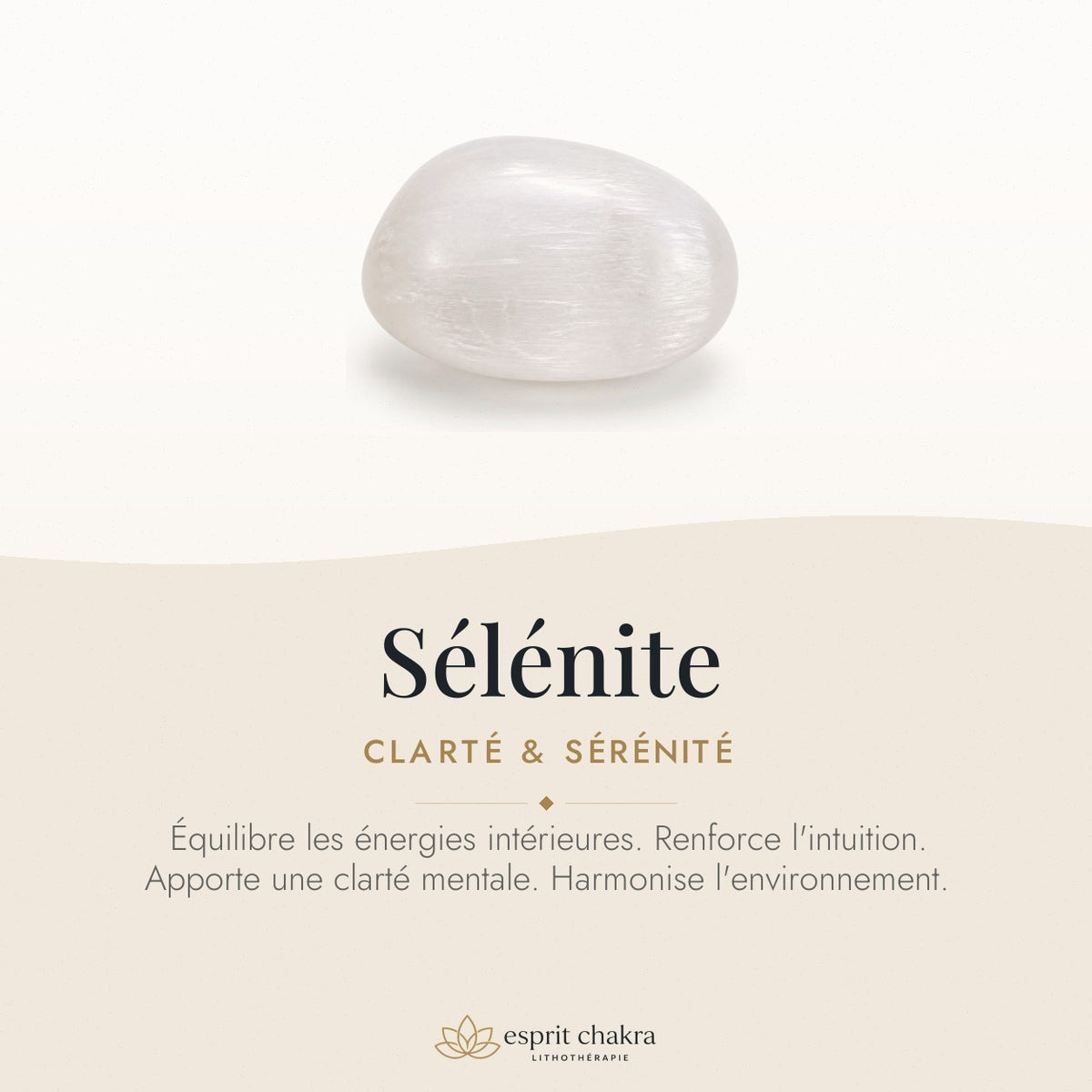 Bracelet Sélénite 6 mm – Esprit Lumineux — vertus de la pierre