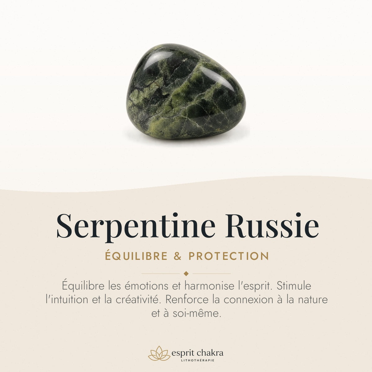 Bracelet Serpentine 6 mm – Équilibre du Renouveau — vertus de la pierre
