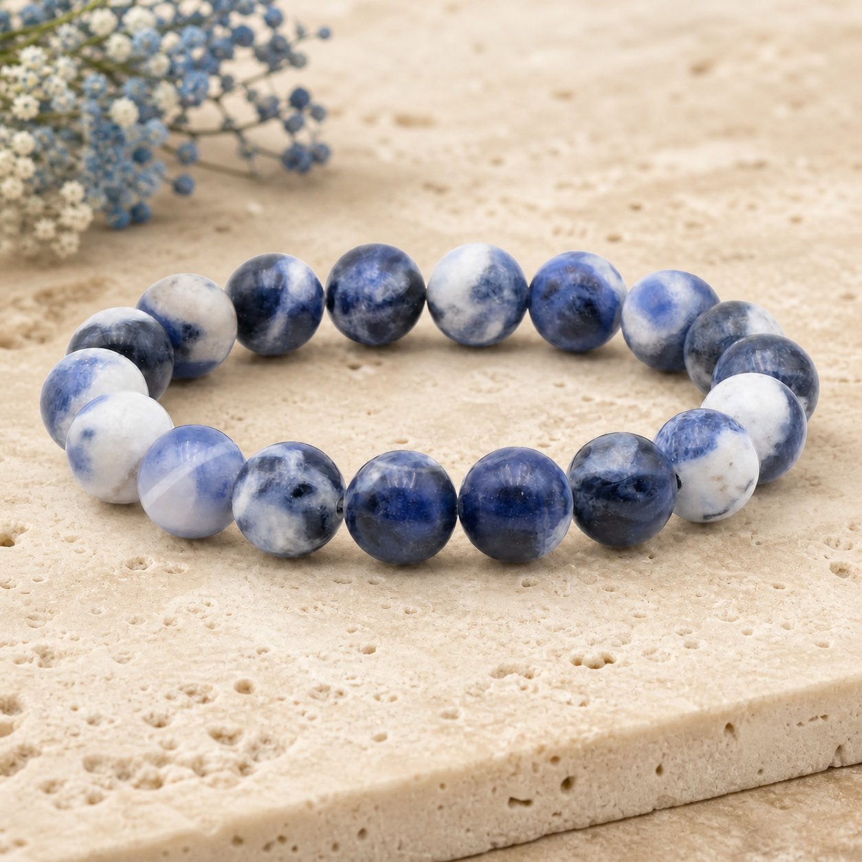 Bracelet Sodalite 10 mm – Parole Apaisée