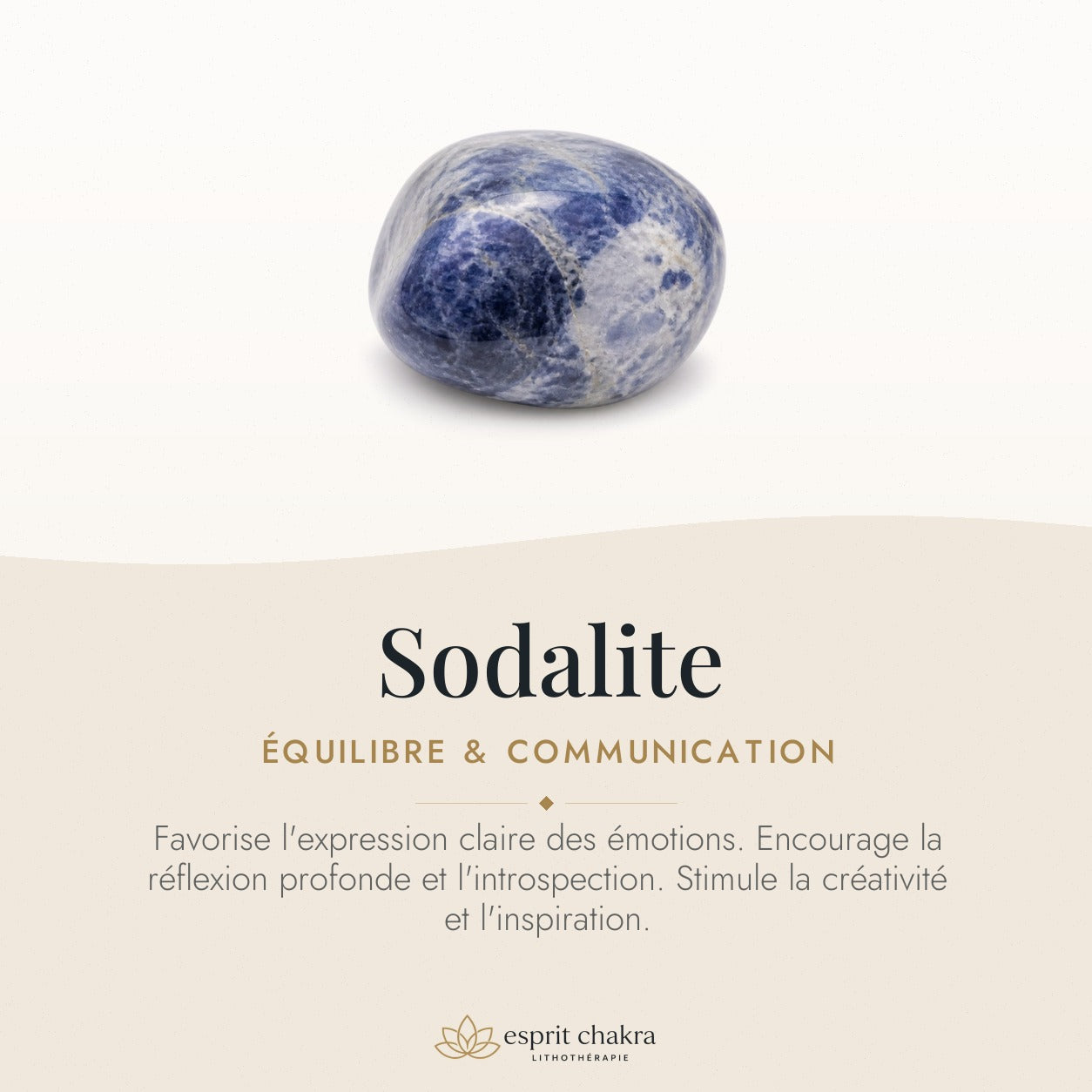 Bracelet Sodalite 6 mm – Clarté de l’Esprit — vertus de la pierre