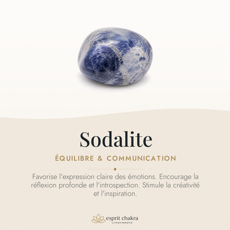 Bracelet Sodalite 6 mm – Clarté de l’Esprit