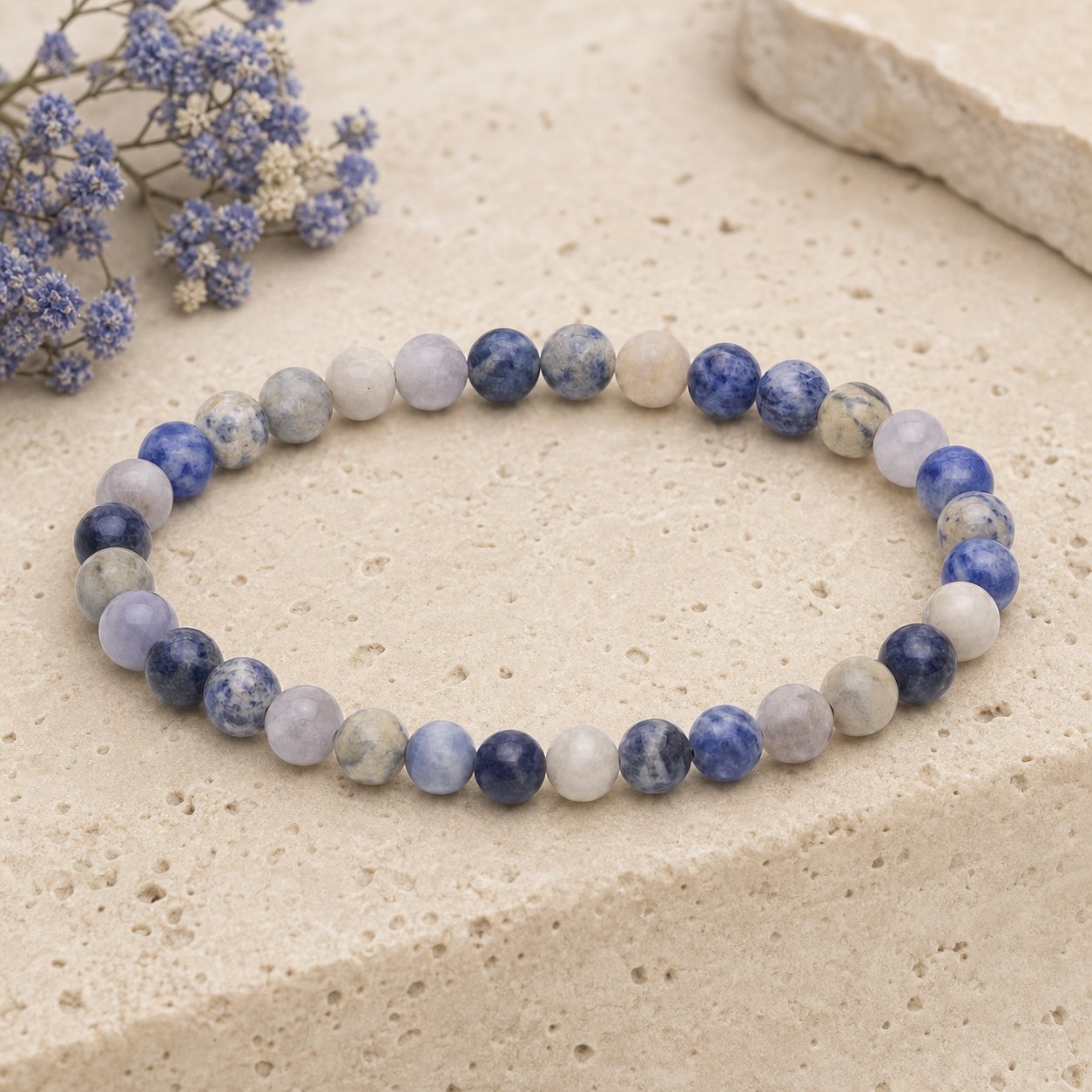 Bracelet Sodalite 6 mm – Clarté de l’Esprit