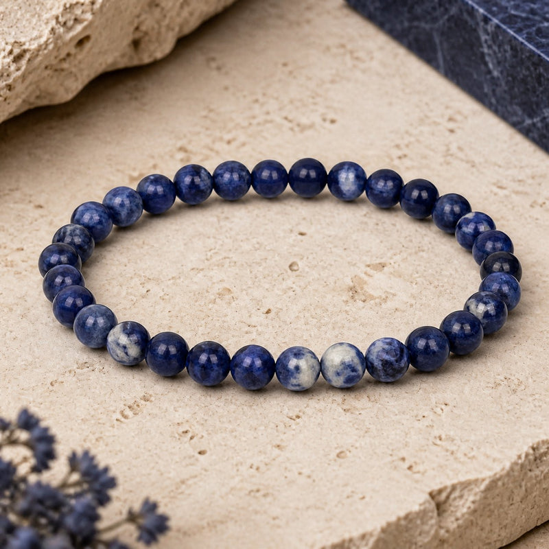 Bracelet Sodalite 6 mm – Voix Assurée