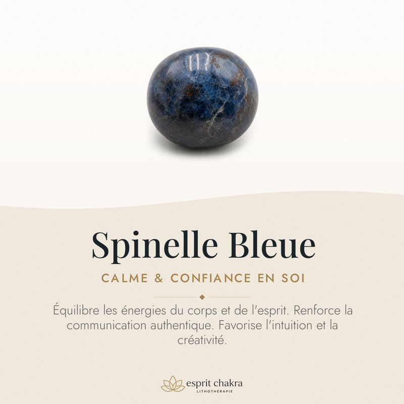 Bracelet Spinelle Bleue 10 mm – Assurance Calme