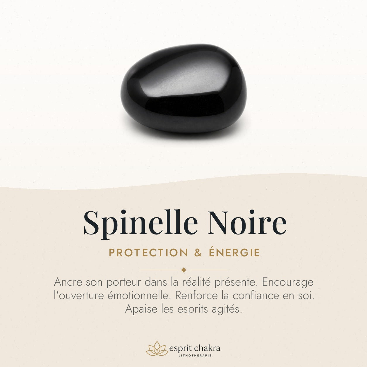 Bracelet Spinelle Noire 8 mm – Élan Retrouvé — vertus de la pierre