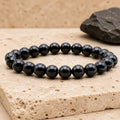 Bracelet Spinelle Noire 8 mm – Élan Retrouvé