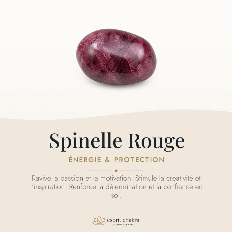 Bracelet Spinelle Rouge 6 mm – Volonté Vive