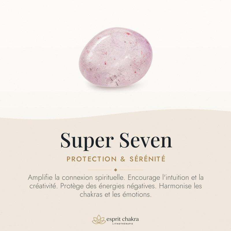 Bracelet Super Seven 4 mm – Éveil de l’Âme